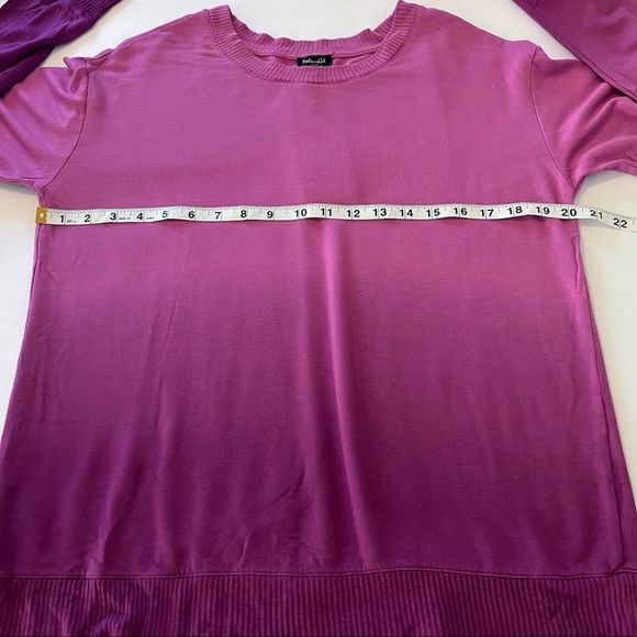 NWT Splendid Crewneck Hombre Top in Deep Orchid - Picture 13 of 13